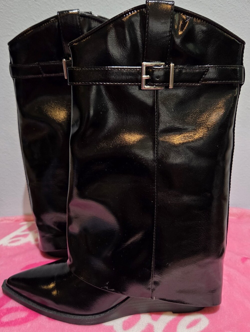 Madden Girl Women's Joe Cuffed Wedge Western Dress Boot, Size 7M - Picture 6 of 12